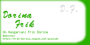 dorina frik business card